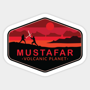 Mustafar volcanic planet Sticker